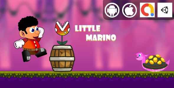 Little Marino Unity Platformer Game With Admob For Android and iOS    