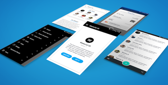 Material UI "Kotlin" Unity  Mobile App template