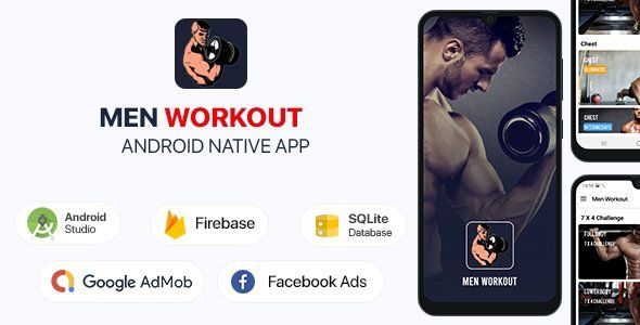 Men Workout - Android (Kotlin) Unity Sport &amp; Fitness Mobile App template