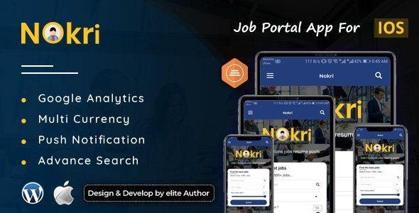 Nokri - Job Board Native IOS App iOS  Mobile App template