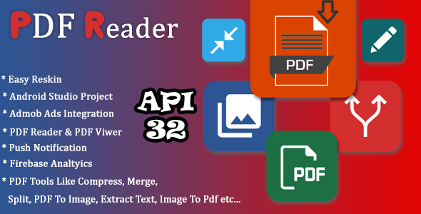 PDF Reader Pro - PDF Editor Pro - split, merge, pdf to image, image to pdf etc... Unity Developer Tools Mobile App template