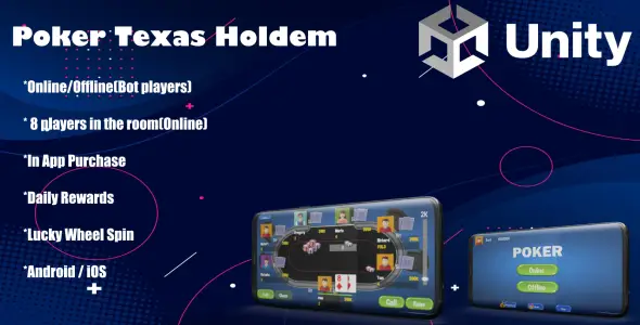 Poker Texas Holdem - Unity3D Unity  Mobile App template