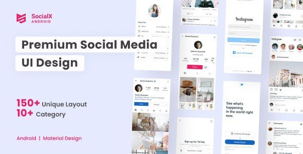 SocialX - Premium Social Media UI Design 1.0    