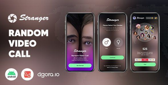 Stranger - Random Video Call with people - Gender Match - In-app purchase - Agora-Android-Laravel Unity Social &amp; Dating Mobile App template