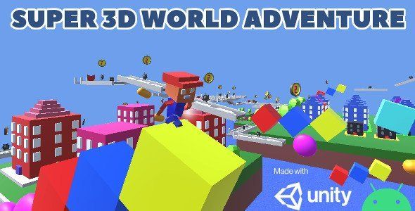 Super 3d World Adventure, Unity game source code Unity Ecommerce Mobile App template