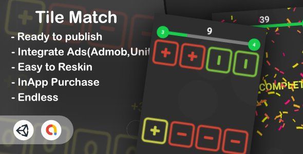 Tile Match(Unity Game+Admob+iOS+Android)    