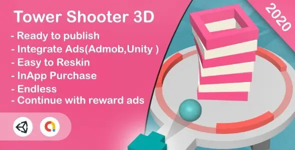 Tower Shooter 3D(Unity Game+Android+iOS+Admob) Unity  Mobile App template