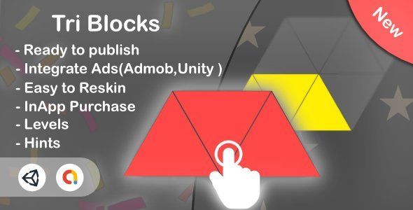 Tri Blocks Puzzle(Unity Complete Game+Admob+iOS+Android) Unity  Mobile App template