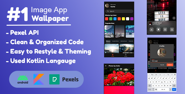 Wallpaper - Pexel API Unity  Mobile App template