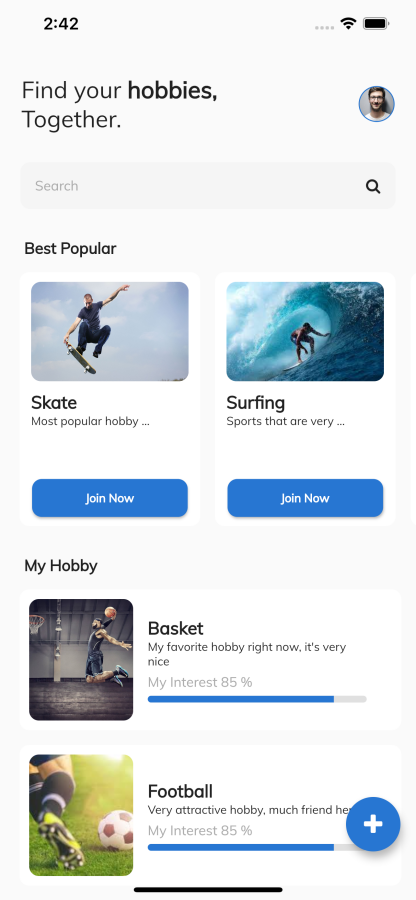 Hobbies Kit Flutter Multipurpose Mobile App template 1