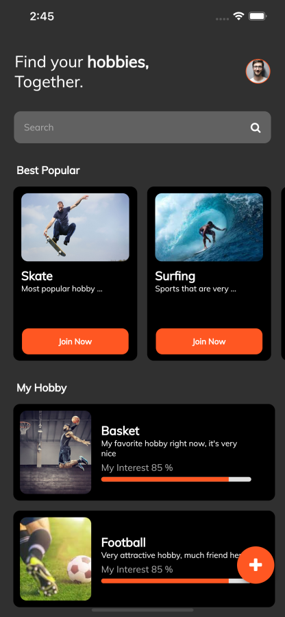 Hobbies Kit Flutter Multipurpose Mobile App template 4
