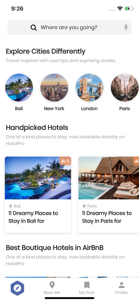 HotelPro Flutter Multipurpose Mobile App template 1