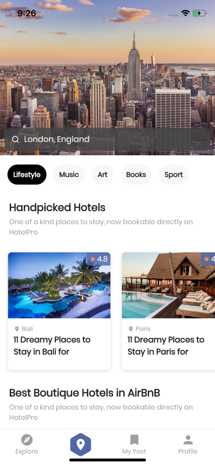 HotelPro Flutter Multipurpose Mobile App template 2
