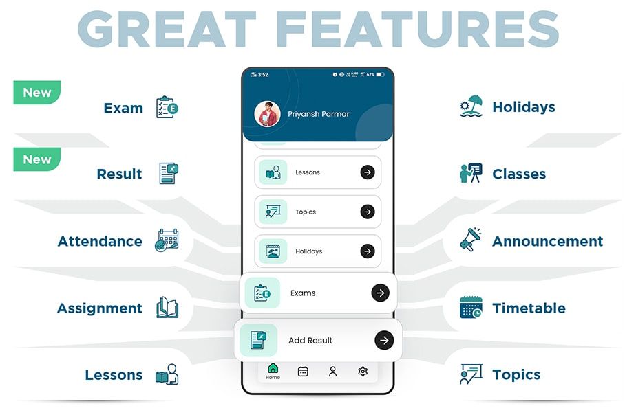 Teacher Flutter App - eSchool Virtual School Management System - 8