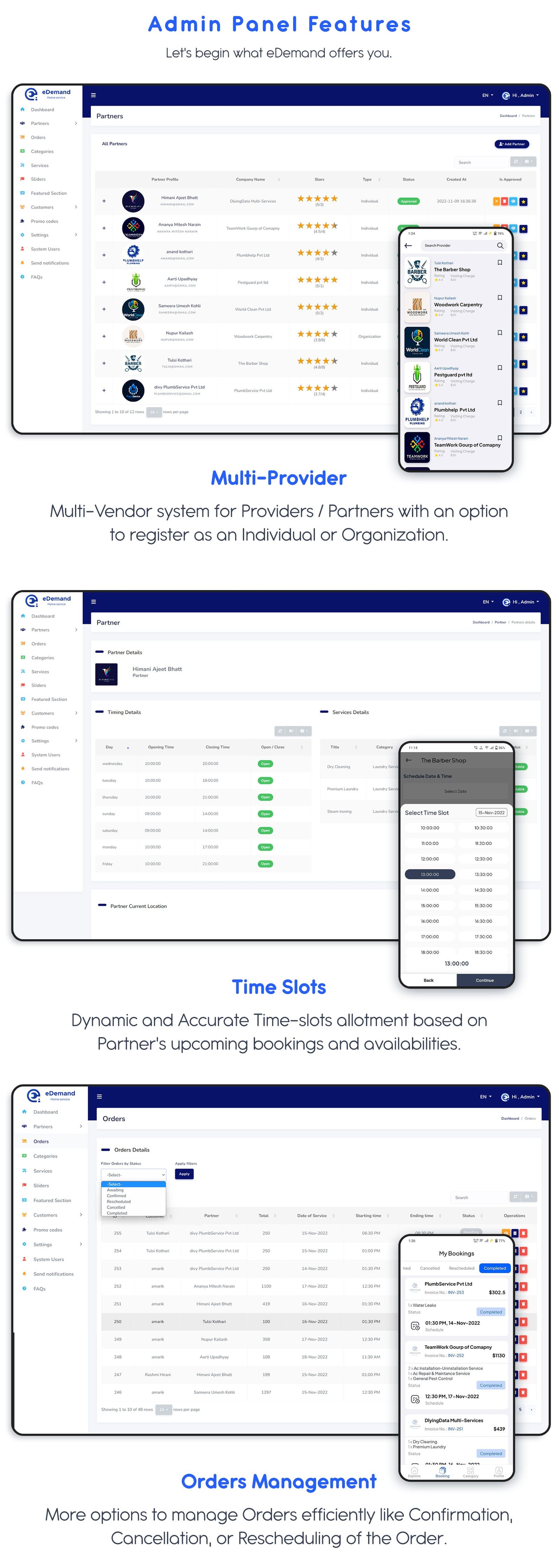 eDemand - Multi Vendor On Demand Home Services, Handyman with Flutter App & Admin panel - 15