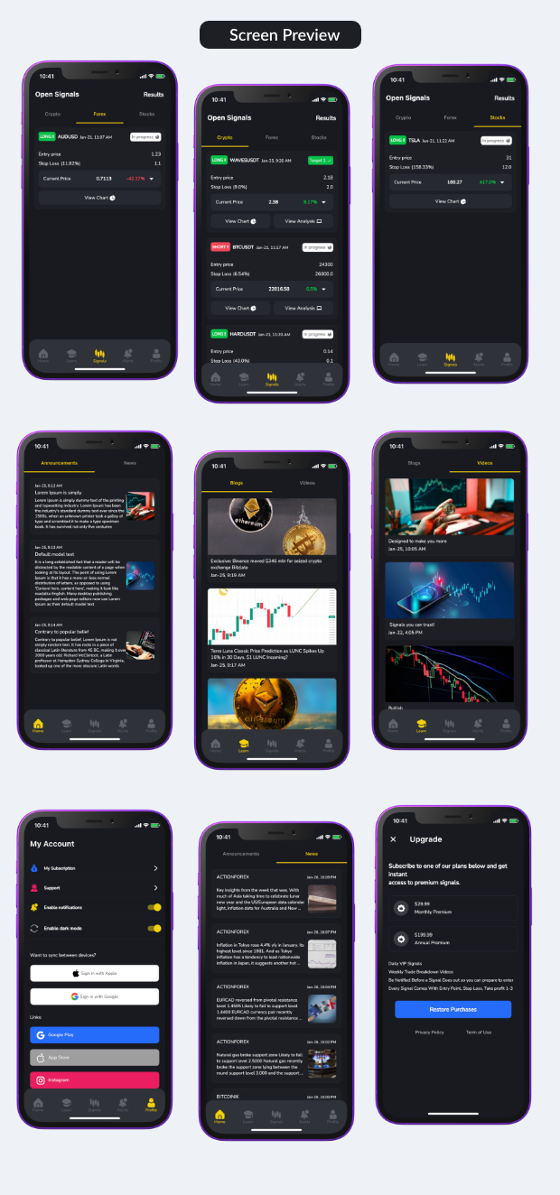 Signally - Forex, Stocks and Crypto Signals - Mobile Solution - 7
