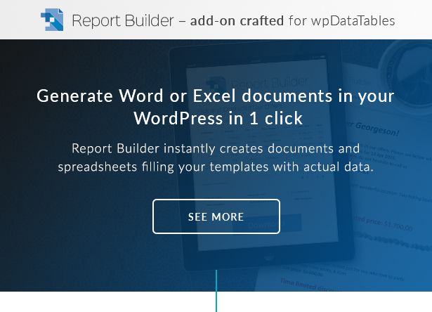 Report Builder is a Word DOCX and Excel XLSX generator for WordPress