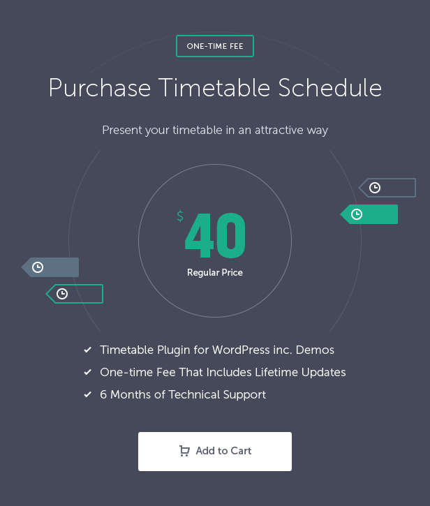 Timetable Responsive Schedule For WordPress - 15