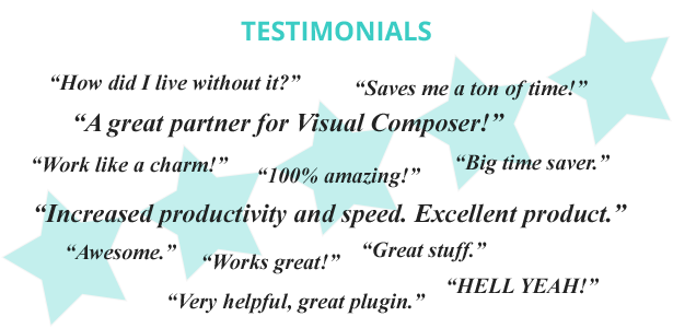 WPBakery Page Builder Clipboard testimonials