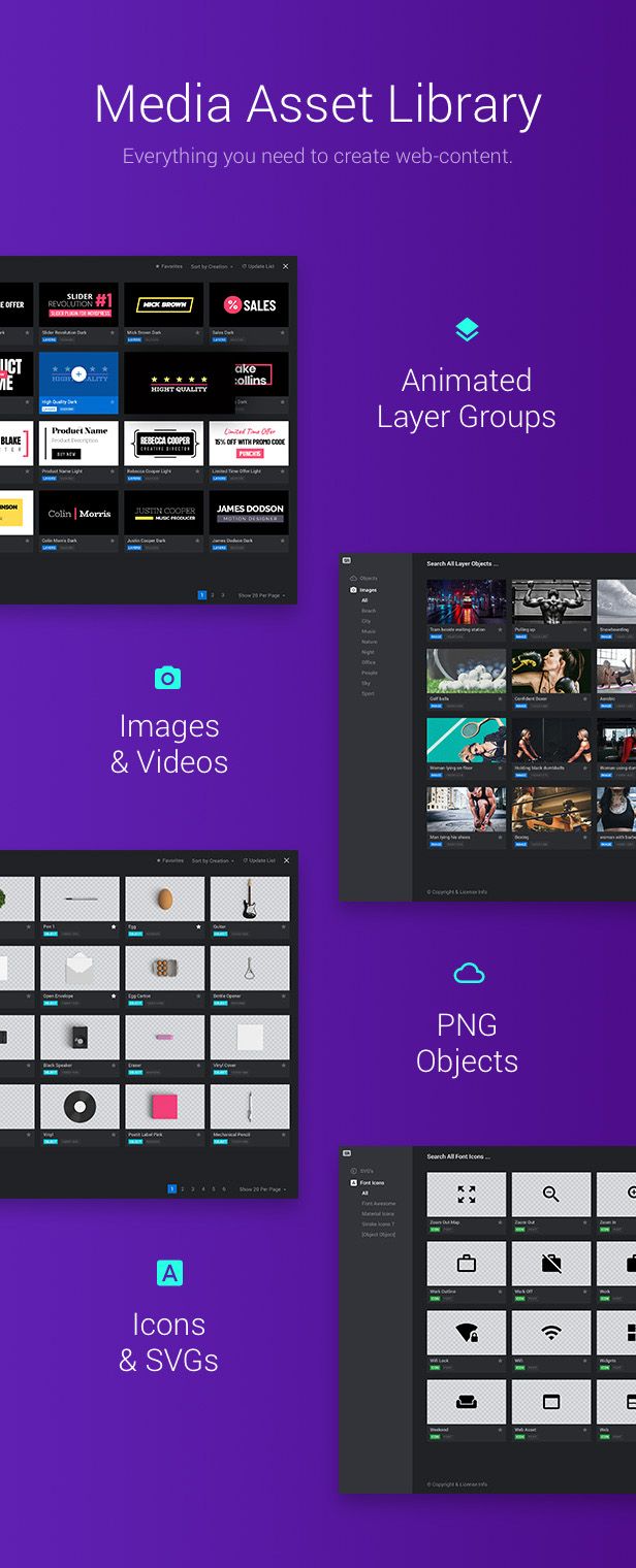 Slider Revolution 6 Magento Extension - Media Assets Library