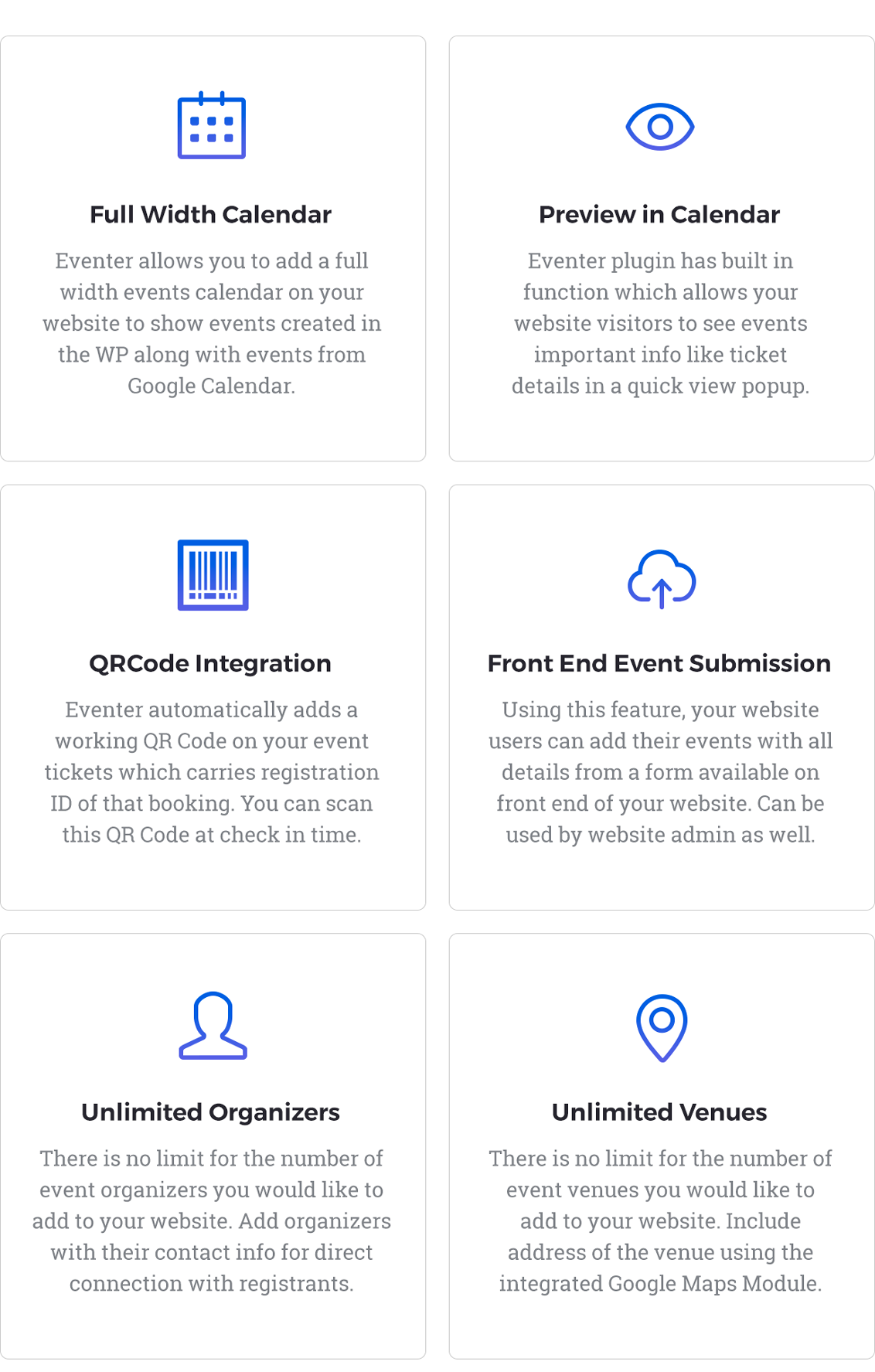 Eventer Core Features