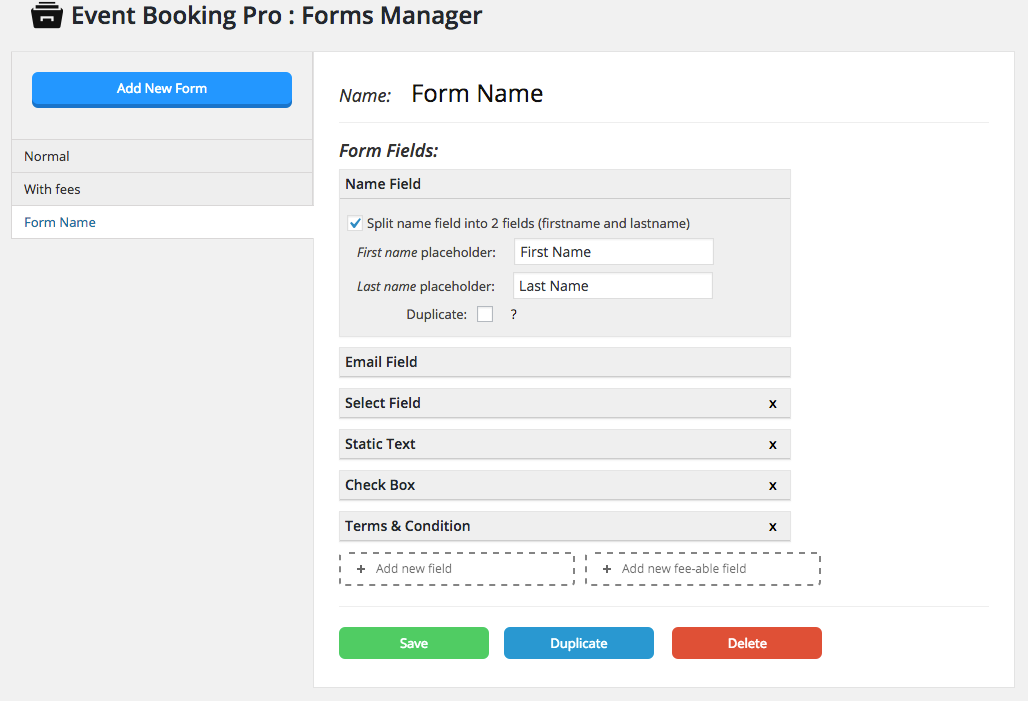 Event Booking Pro: Forms Manager Add on - 3