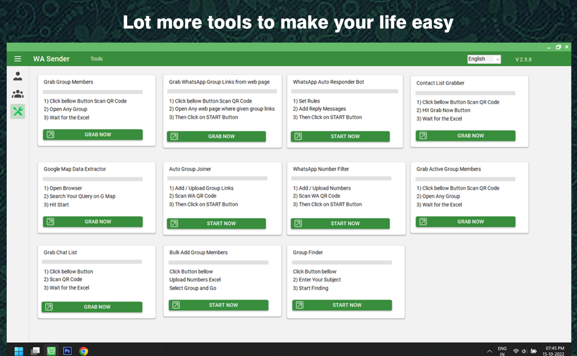 Bulk WhatsApp Sender + Button Sender + Group Sender + WhatsApp Auto Reply Bot - 17