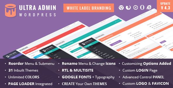 Material - White Label WordPress Admin Theme - 1