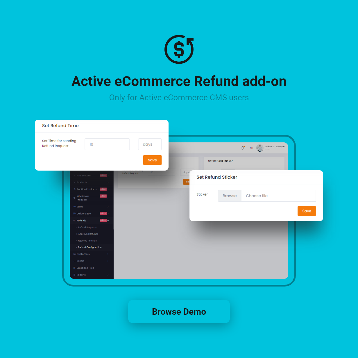 Active eCommerce Refund add-on - 1