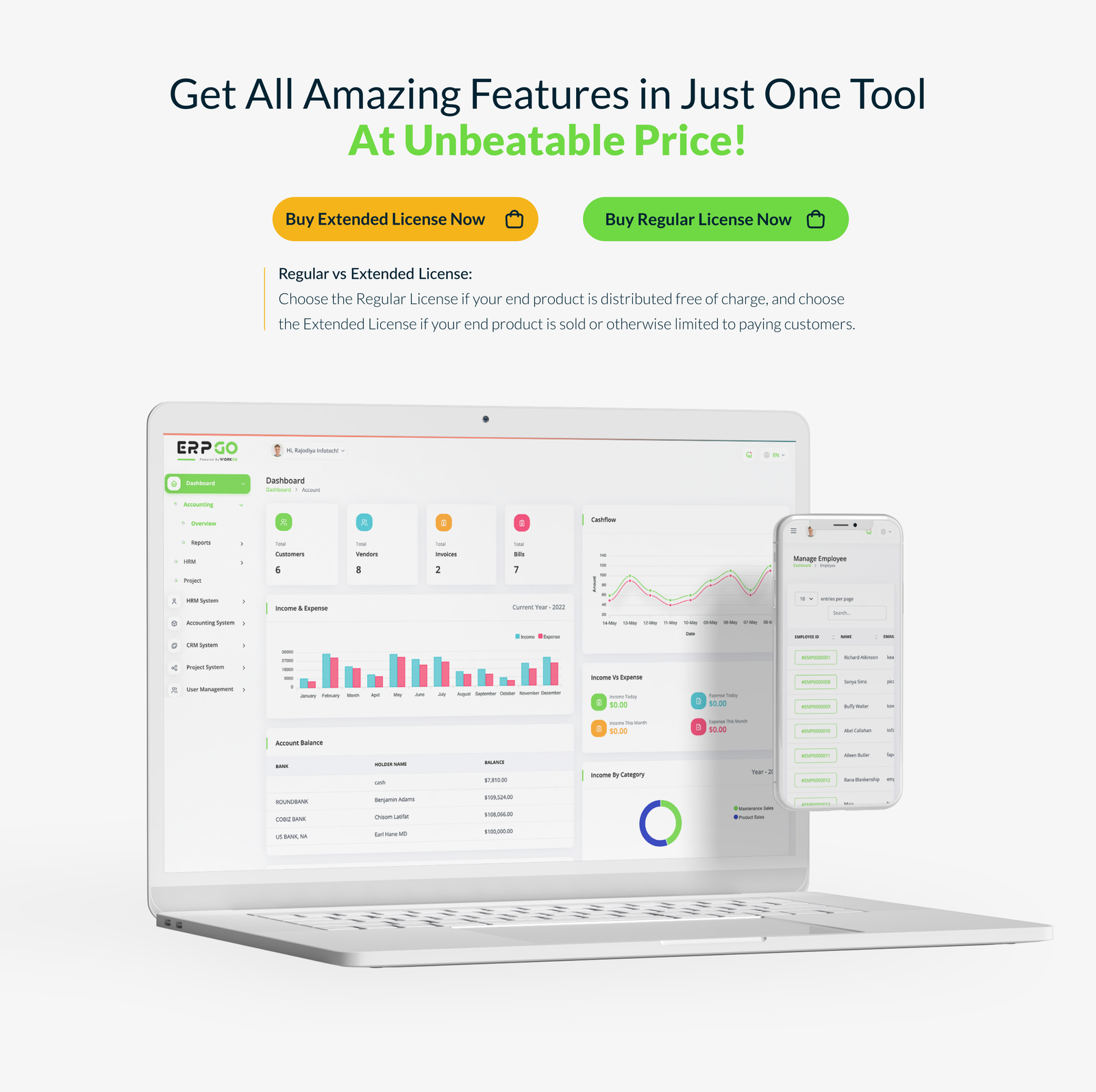 ERPGo SaaS - All In One Business ERP With Project, Account, HRM & CRM - 5