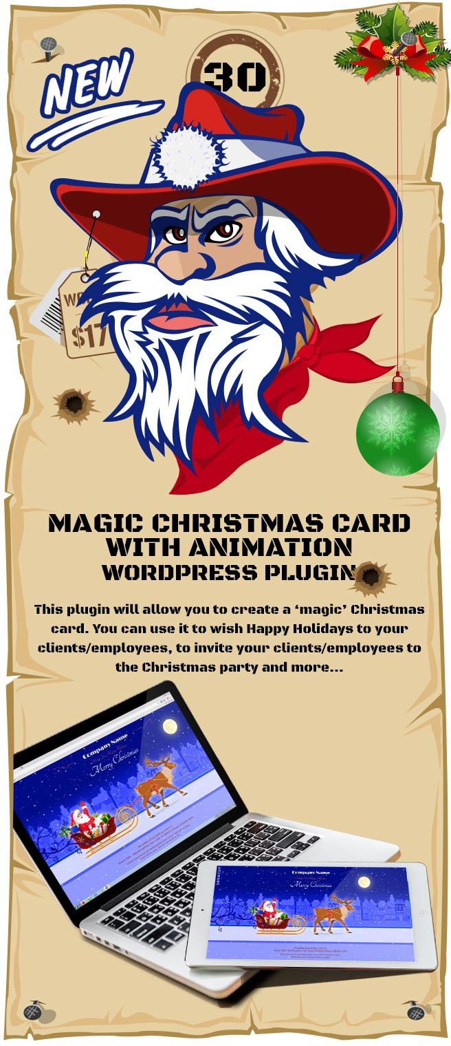 Magic Christmas Card With Animation - WordPress Plugin