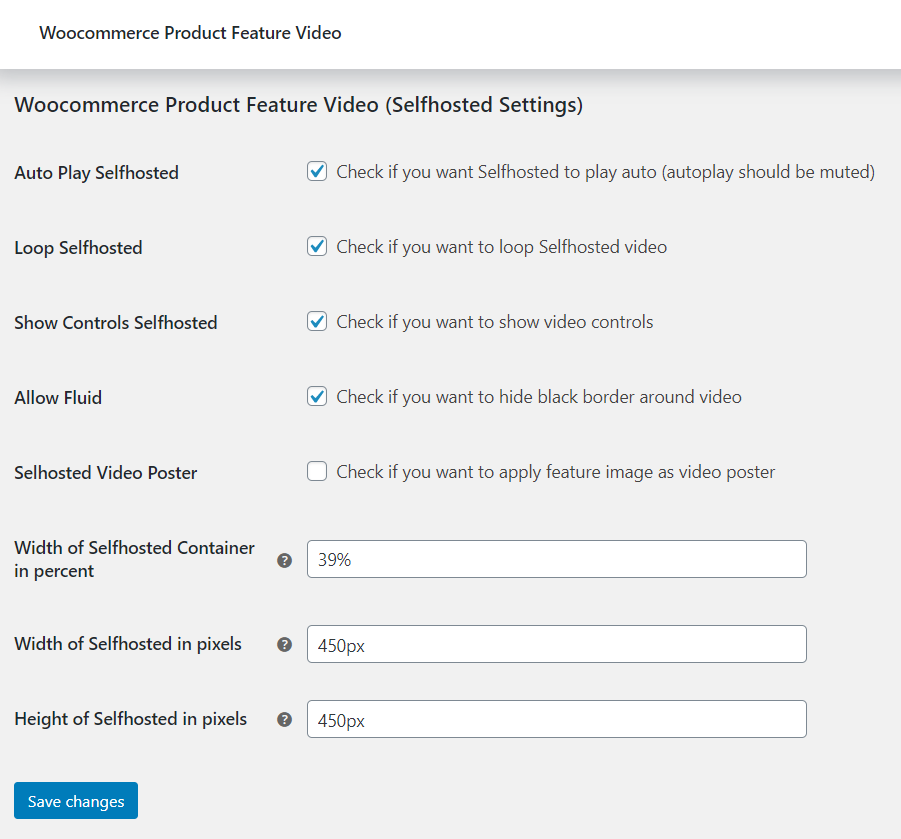product video for woocommerce