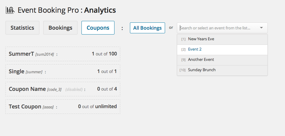 Event Booking Pro: Analytics & Checkin Addon - 6