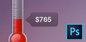 Photoshop Goal Thermometer