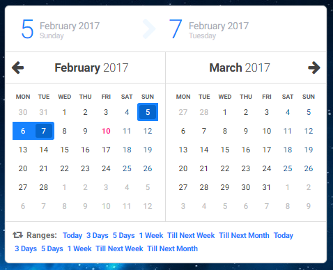 Caleran - Date Range Picker - 2