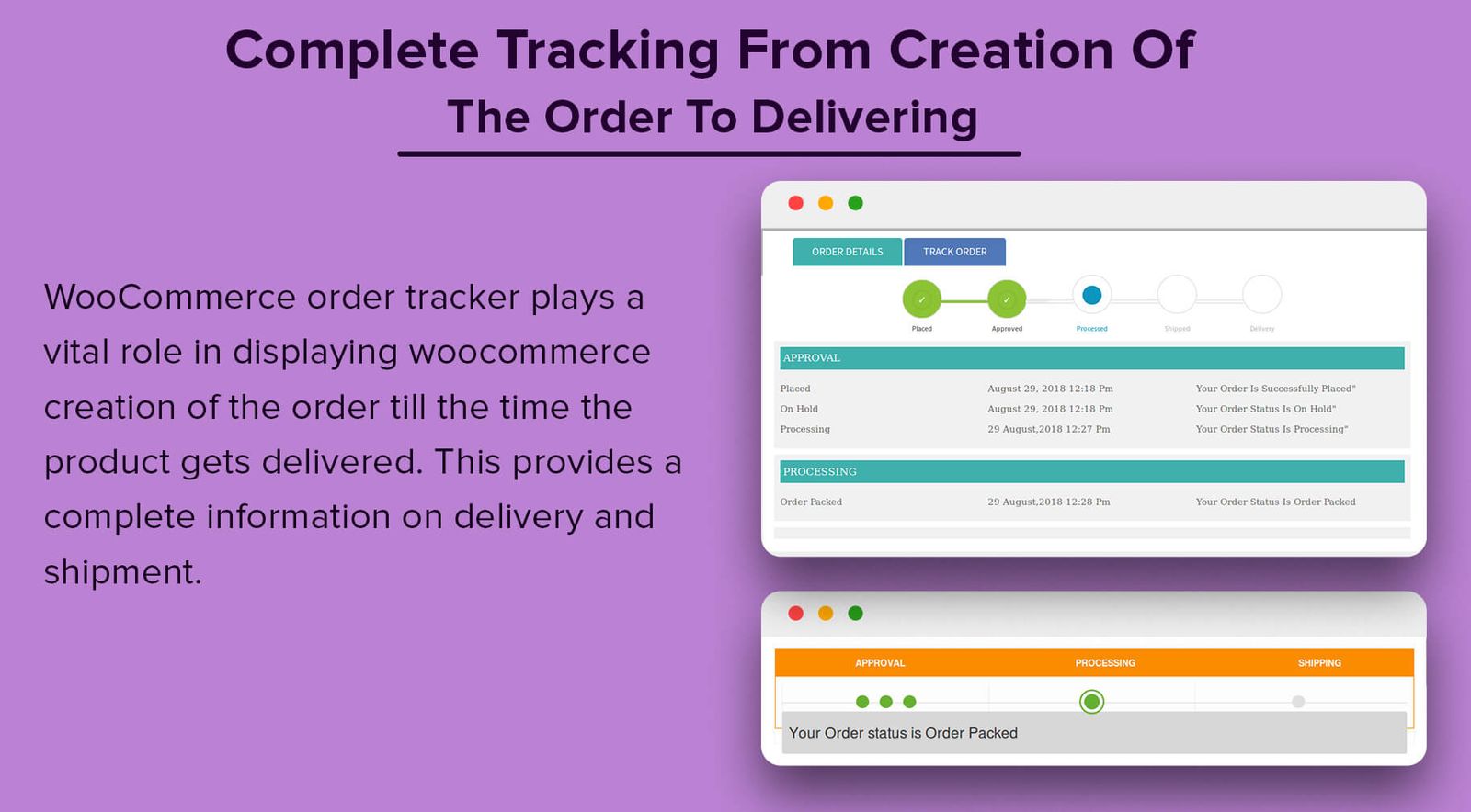 WooCommerce Order Tracker - Custom Order Status, Tracking Templates and Order Email Notifications - 9