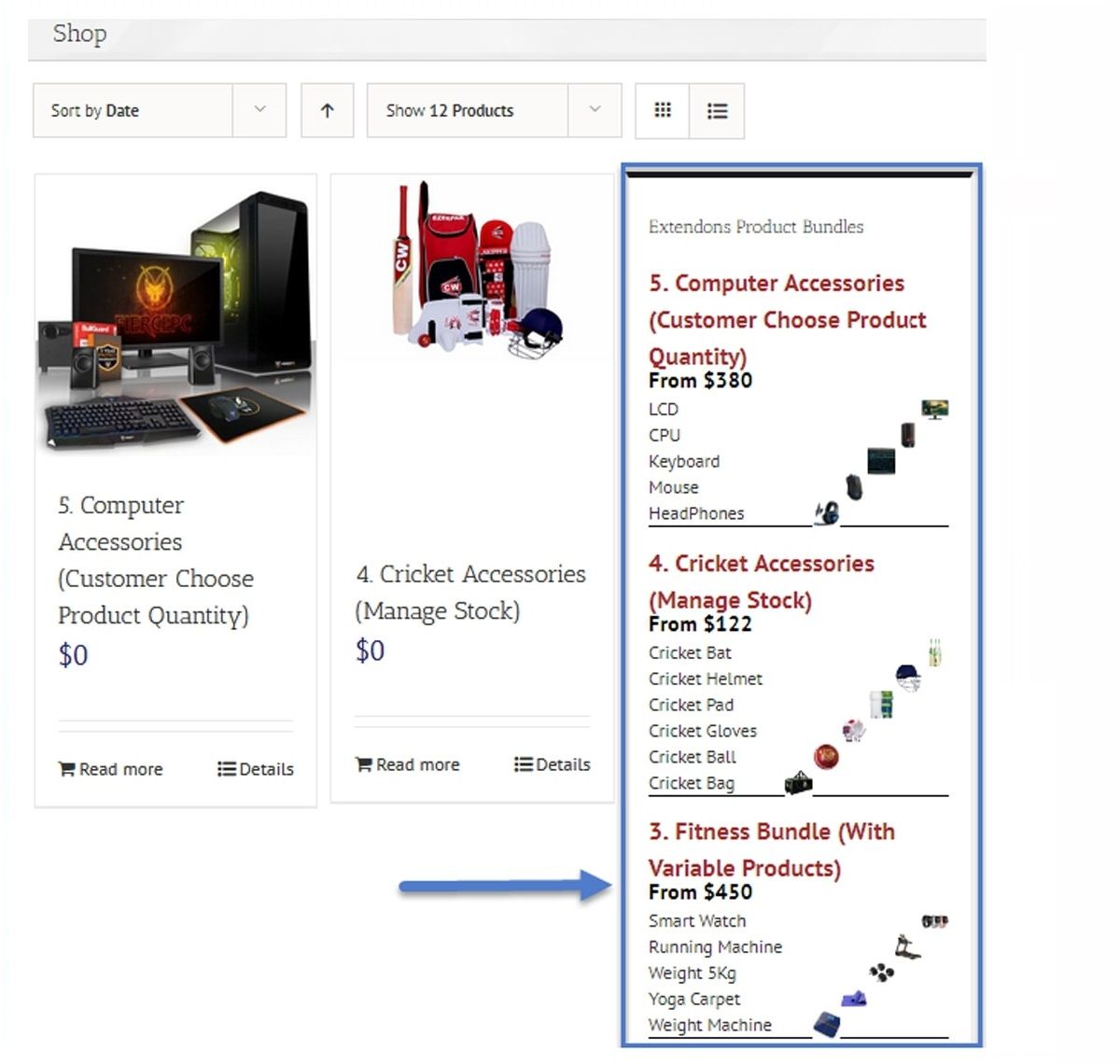 WooCommerce bundle - Widget