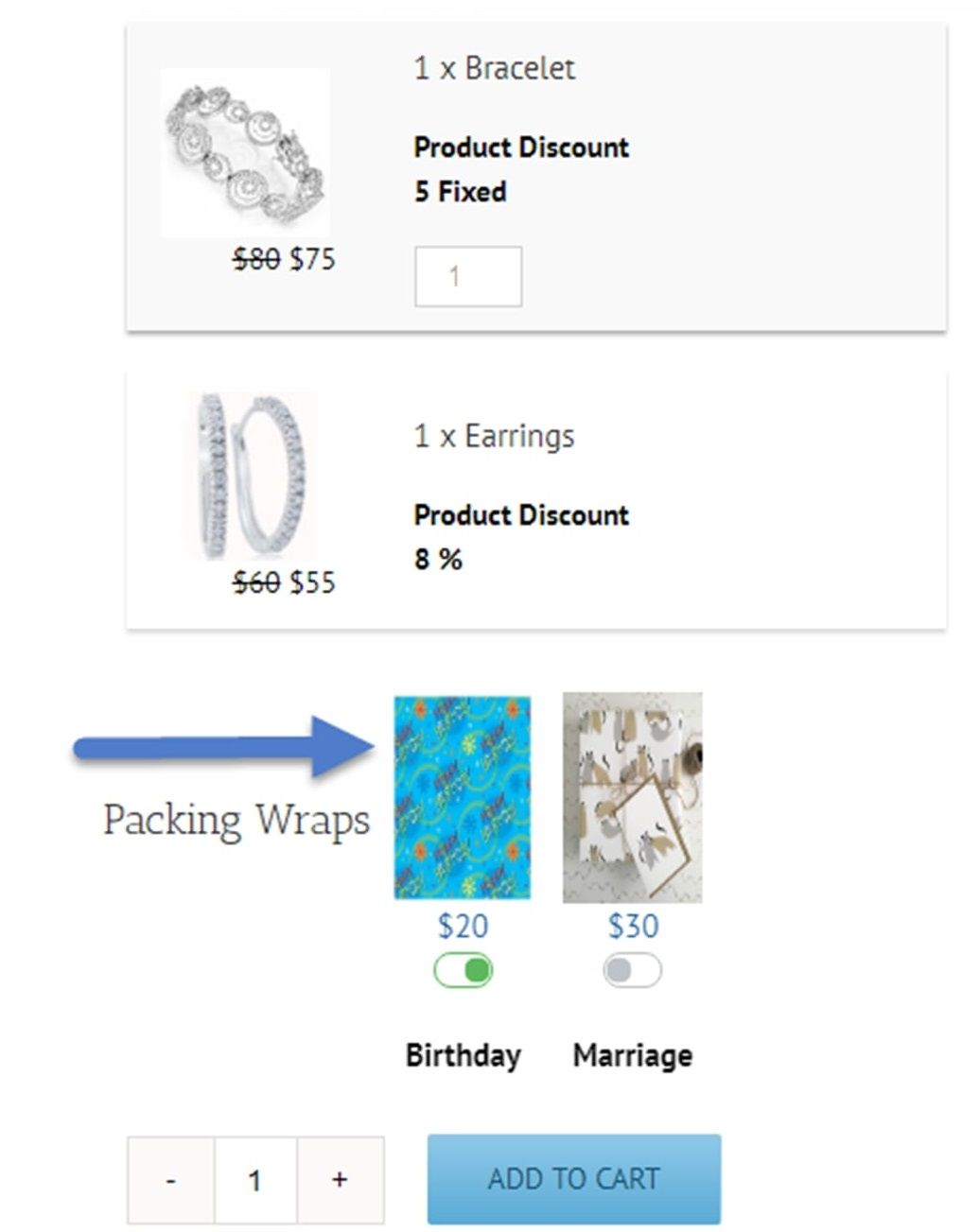 WooCommerce bundle - Gift Wrap