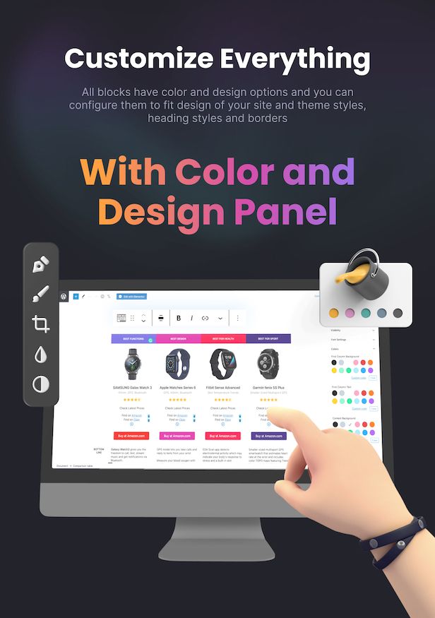 customize everything in Gutenberg