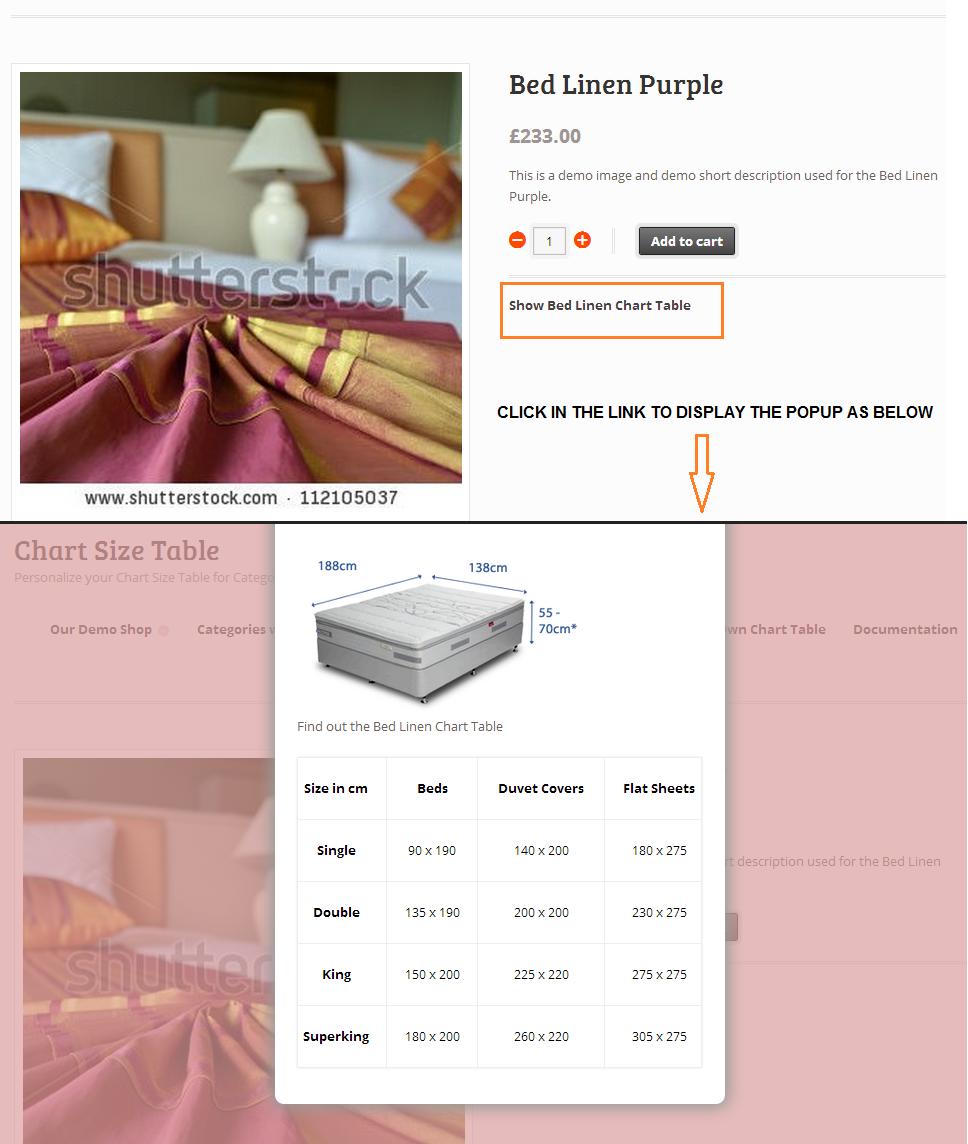 WooCommerce Product Chart Sizes Table - 9