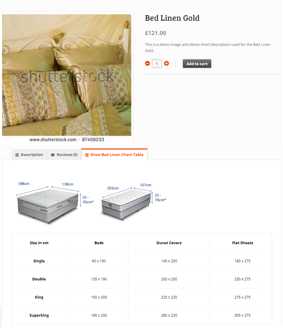 WooCommerce Product Chart Sizes Table - 8