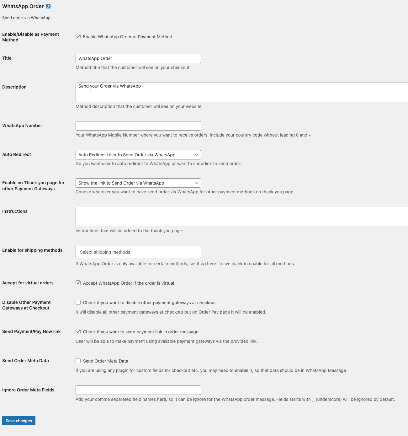 Edit configuration