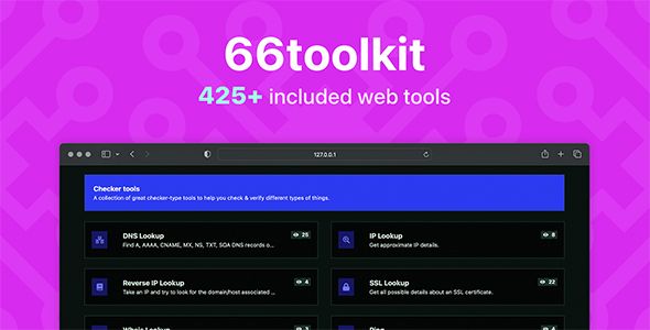 66toolkit - Ultimate Web Tools System (SAAS) image