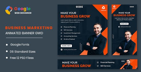 Business Grow Animated Banner GWD image