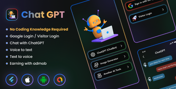 ChatGPT Open AI Flutter App source code | Android | iOS Flutter Code Mobile 