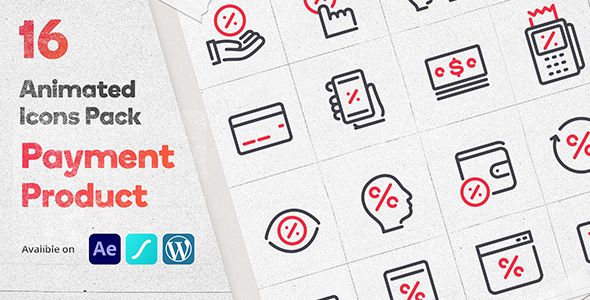Discount Payment 16 Animated Icons Pack - Wordpress Lottie Json Animation SVG image