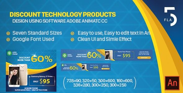 Discount Technology Products HTML5 Banner Ads - Animate CC image