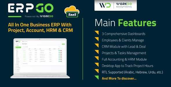 ERPGo SaaS - All In One Business ERP With Project, Account, HRM, CRM & POS image