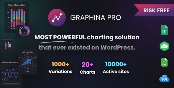 Graphina Pro - Elementor Dynamic Charts, Graphs, & Datatables image