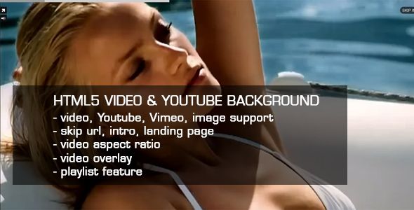 HTML5 Video & Youtube background    
